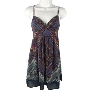 WOMENS Ladies multicolor American Eagle Spaghetti Strap Babydoll Top Size 0